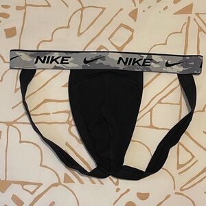 Nike men's small jockstrap - gray camouflage